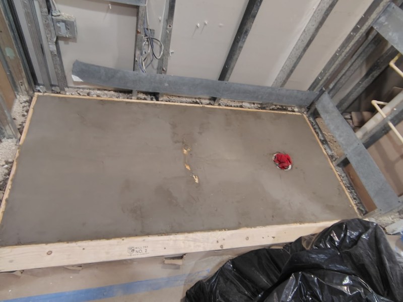Shower pan mortar bed