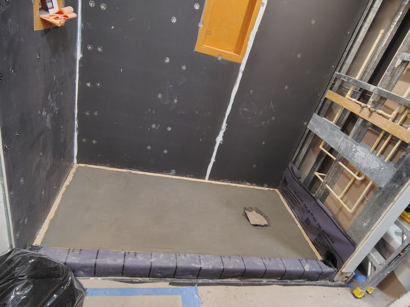 Shower pan waterproofing membrane