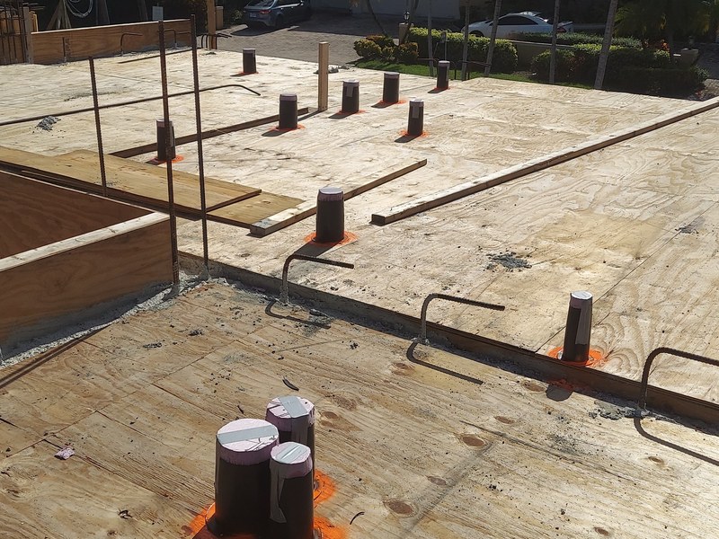 Residential new construction - deck framing