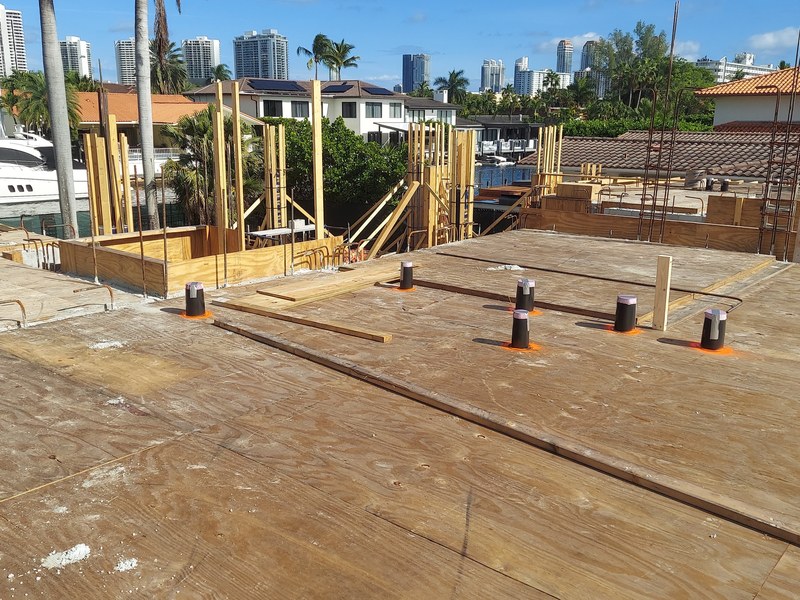 Residential new construction - waterfront property framing